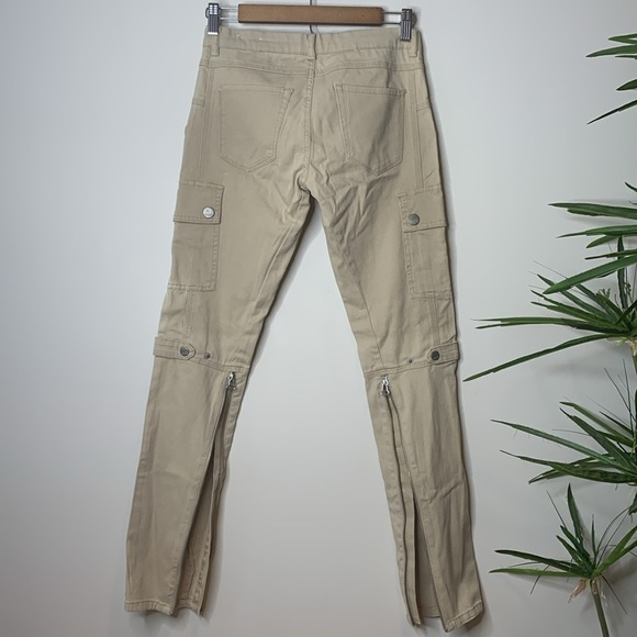 Blank NYC | Khaki Tan Skinny Cargo Zipper 6 Pocket Jeans Pants 26 - Picture 17 of 17